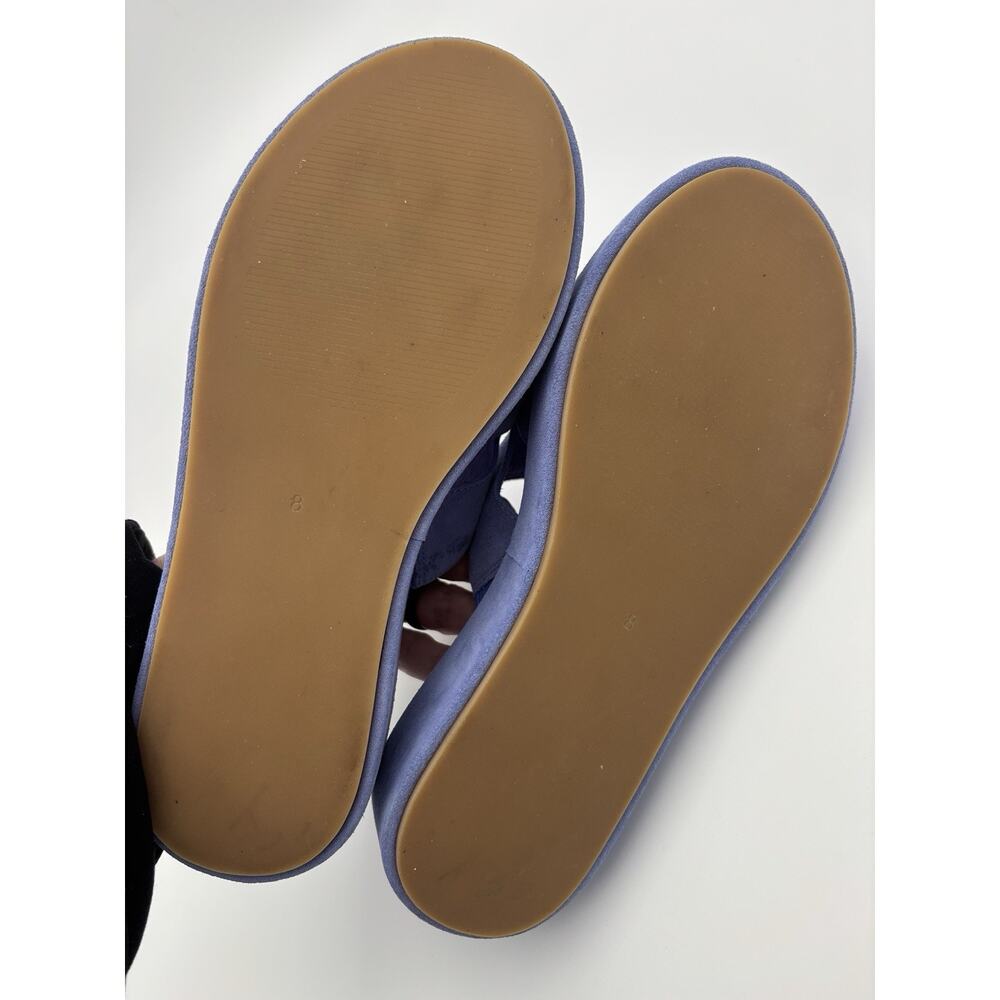 Intentionally Blank Platform Sandal Slides Blue P… - image 8